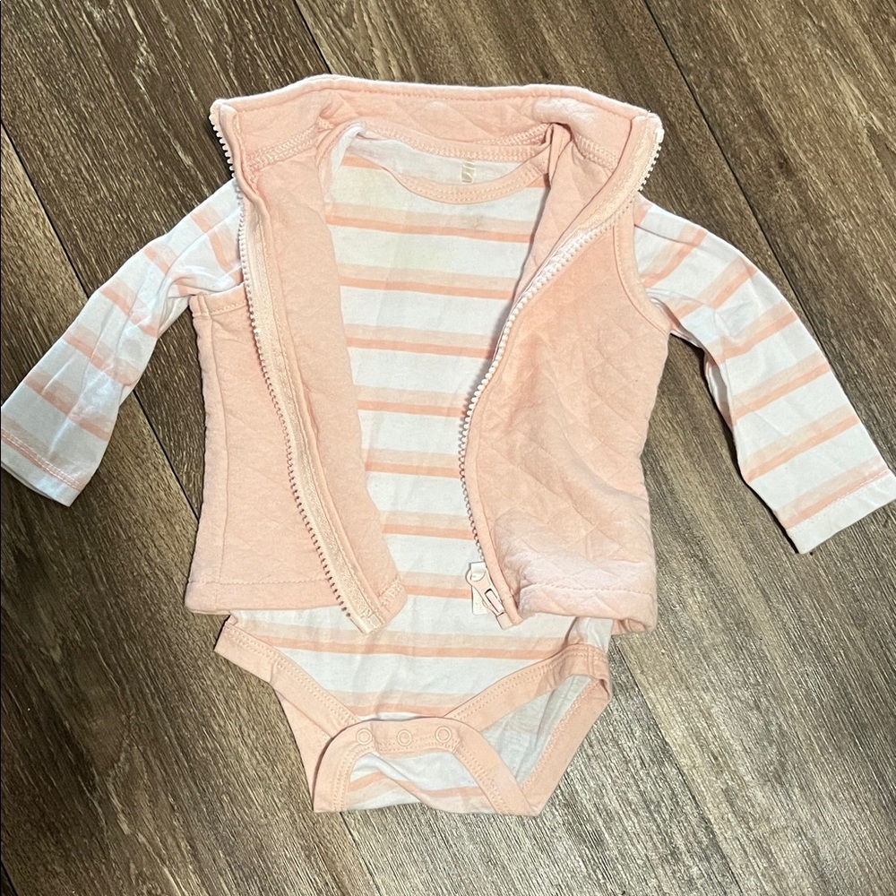 Striped One Piece and Vest